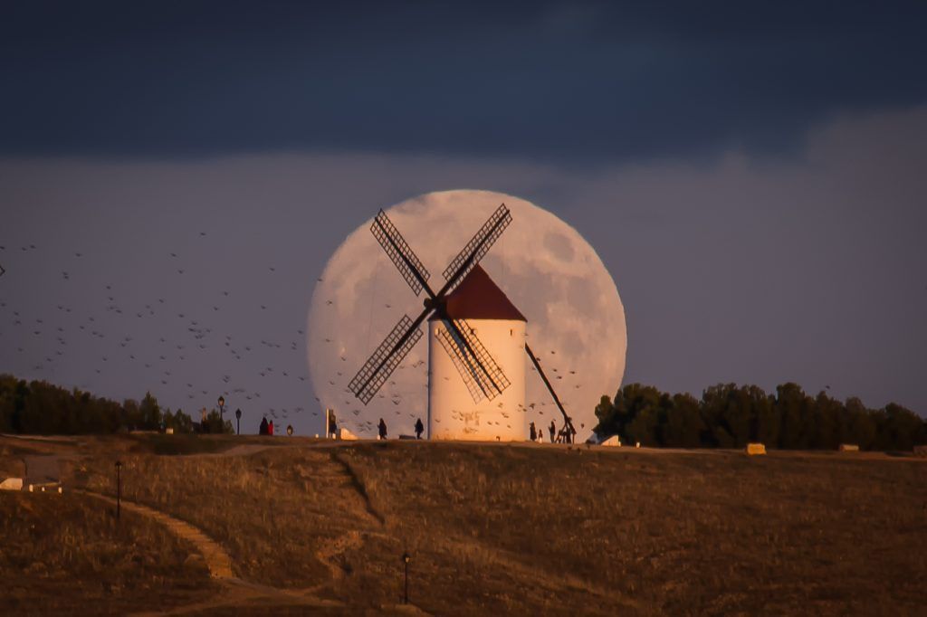 Fotografia planificación Luna molino edición de fotografía
